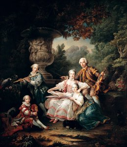 Louis du Bouchet (1645-1716) Marquis de Sourches och hans familj, 1750