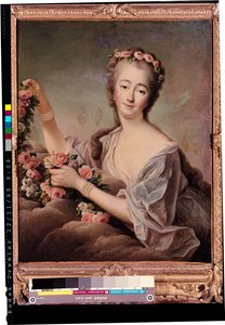 Porträtt av grevinnan du Barry (1743-93) som Flora