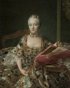 Porträtt av markisin d"Aguirandes, 1759 av Francois Hubert Drouais