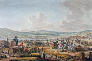 Napoleon besökte belägringsverket i Danzig ledd av marskalk Lefebvre, 9 maj 1807 av Francois Jacques Dequevauviller