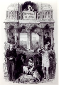 Frontispice till "Notre Dame de Paris" (1831) av Victor Hugo (1802-85), graverad av Auguste Francois Garnier, 1844. av Francois Joseph Aime de Lemud