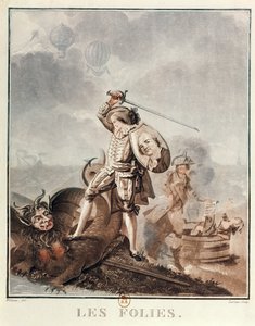 Figaro i strid med en harpy, ca 1786 (akvatint)