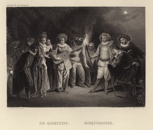 Maskeradare av Francois Louis Joseph Watteau