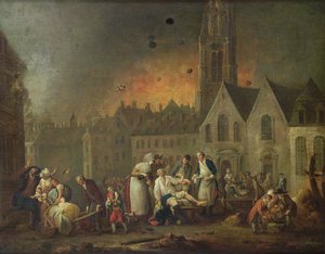 Grand Place i Lille under belägringen 1792, 1794