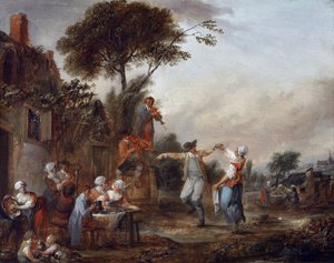 Byfest (målning) av Francois Louis Joseph Watteau
