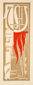 Grafisk illustration från Prometheus Enchained av Aeschylus, pub. 1941 (stenciltryck) av Francois Louis Schmied