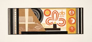 Grafisk illustration från Prometheus Enchained av Aeschylus, pub. 1941 (stenciltryck) av Francois Louis Schmied