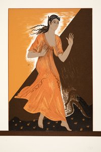 Pandora, från Prometheus Chained by Aeschylus, pub. 1941 (stenciltryck) av Francois Louis Schmied