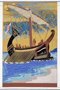 The Ship of Odysseus, från "Homer: The Odyssey", publicerad Paris 1930-33