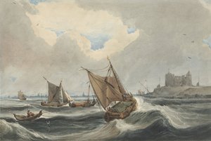Fartyg framför hamnen i Vlissingen