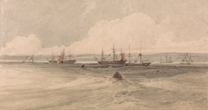 Utsikt över Sheerness av Francois Louis Thomas Francia