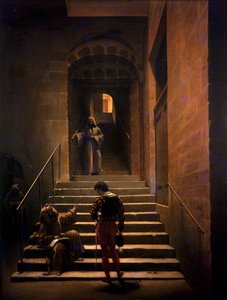 Klosterinteriör i Rom av Francois Marius Granet