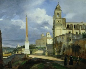 Trinita dei Monti och Villa Medici, Rom av Francois Marius Granet