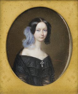 Hertiginna Helene av Mecklenburg-Schwerin 1814-1858, senare hertiginna av Orléans, ca 1835 av Francois Meuret