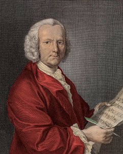 Porträtt av Willem av Fesch (1687-1761) gravyr av Francois La Cave av Francois Morellon la Cave