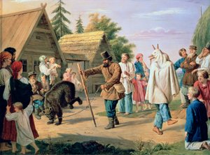 Buffonger i en by av Francois Nicholas Riss