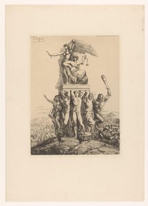 Allegorisk representation med Justitia och sanningen Le Triomphe de la Justice et de la Verite