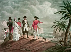 Bonaparte på S:t Helena (stålgravyr) av Francois Nicolas Martinet
