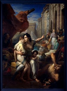 Monsignor av Belsunce under pesten i Marseille Evenemanget Henri Francois Xavier de Belsunce-Castelmoron (Belsunce Castelmoron) (1671-1755) räddade sjuka under pestepidemin 1720. Målning av Francois Gerard (183347 sön) 183370-18347. 2,58x1, av Baron François Pascal Simon Gérard