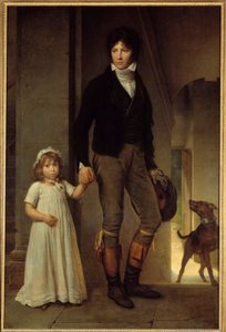 Porträtt till fots av målaren Jean Baptiste Isabey (1767-1855) och hans dotter Målning av Francois Gerard (1770-1837) 1795 Sön. 1,94x1,3 m av Baron François Pascal Simon Gérard