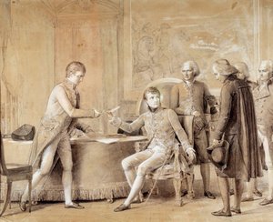 Undertecknande av konkordatet mellan Frankrike och Saint Siege av den förste konsuln den 15 juli av Baron François Pascal Simon Gérard