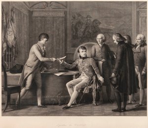 Undertecknandet av konkordatet mellan Frankrike och Heliga stolen den 15 juli 1801 av Francois Pascal Simon Gerard