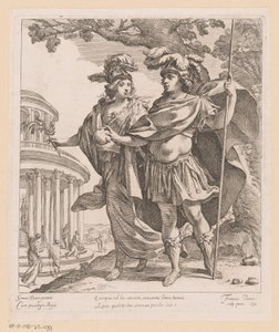 Minerva visar Ludvig XIII ärans tempel Quisquis ad hoc sacium (...) (titel på objekt) av Francois Perrier