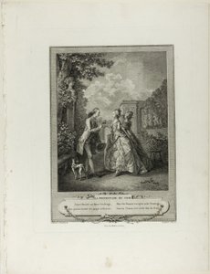Kvällspromenad, från Monument du Costume Physique et Moral de la fin du Dix-huitième siècle av Francois Robert Ingouf