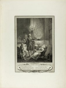 Vinterkväll, från Monument du Costume Physique et Moral de la fin du Dix-huitième siècle av Francois Robert Ingouf