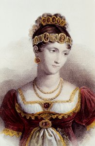Porträtt av Pauline Bonaparte (färg litho) av Francois Seraphin (after) Delpech