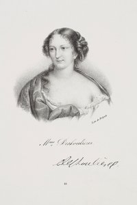 Porträtt av författaren Antoinette Des Houlières av Francois Seraphin Delpech