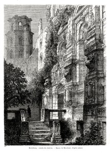 Heidelbergs slott, Tyskland, 1886