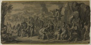 Moses slår mot klippan av Francois Verdier