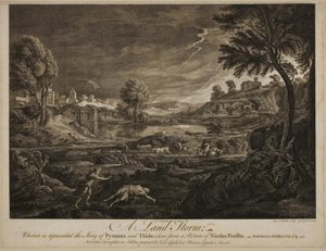 En landsstorm. Pyramus och Thisbe av Francois Vivares