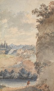 Italienskt landskap av Francois Vivares
