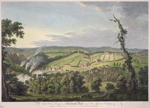 South-West Prospect of Coalbrookdale (handfärgad gravyr)