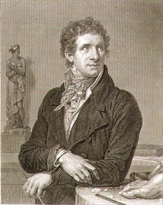 Picha ya Antonio Canova (1757-1822) iliyochongwa na William Henry Worthington (c.1790-uk.1839) (mchongo)swed av Francois Xavier (after) Fabre