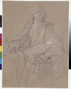 Porträtt av Jules Hardouin Mansart (1645-1708) (olja på duk)
