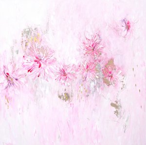 Mjukt rosa guldblommor av Françoise Wattré