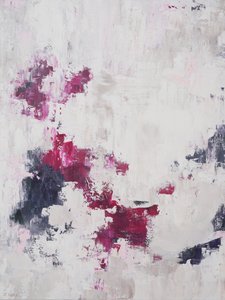 Livfull rosa abstrakt av Françoise Wattré
