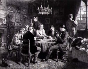 Reverie - En röst från långt borta, graverad av Robert W. Macbeth (1848-1910) pub. av Thomas McLean av Frank (after) Dicksee