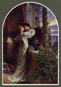 Romeo och Julia (färg litho) av Frank (after) Dicksee