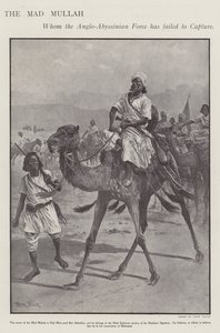 Mohammed Abdullah Hassan, "den galna mullah", somalisk religiös och militär ledare (litho)