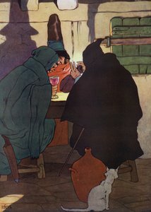 Illustration för The Babes in the Wood (färg litho) av Frank Adams