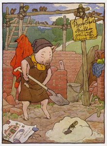 Illustration för de tre små grisarna av Frank Adams