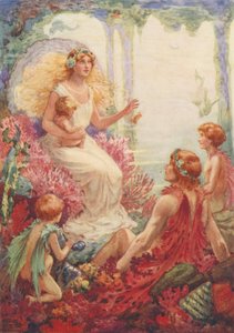 Sjöjungfrus hem, ur The Forsaken Merman av Matthew Arnold av Frank Adams