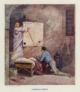 Annullerade skulder (färglitografi) av Frank Beard