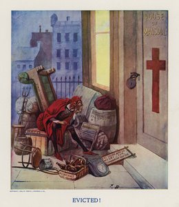 Utvisad! (färglitografi) av Frank Beard