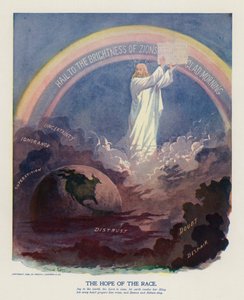 Tävlingens hopp (färglitografi) av Frank Beard