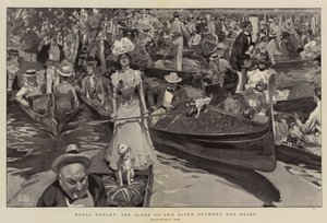 Royal Henley, scenen på floden mellan raserna